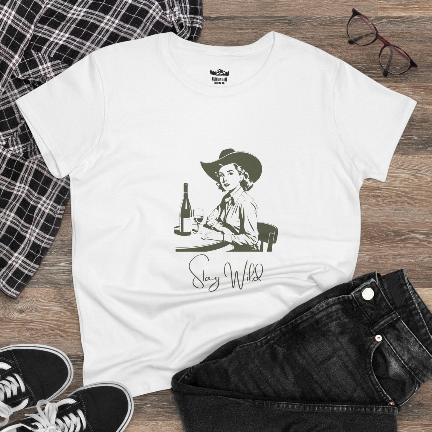 Cowgirl Up & Wine Down Tee