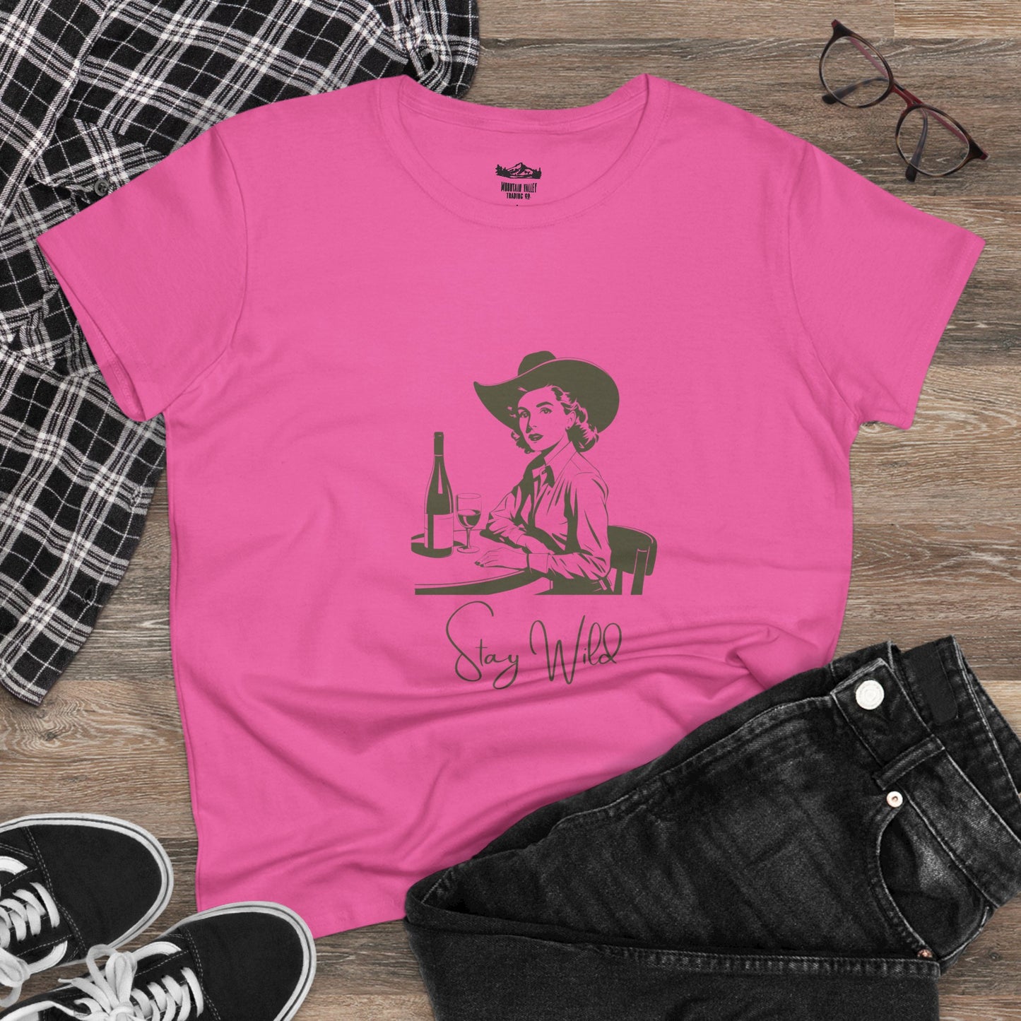 Cowgirl Up & Wine Down Tee