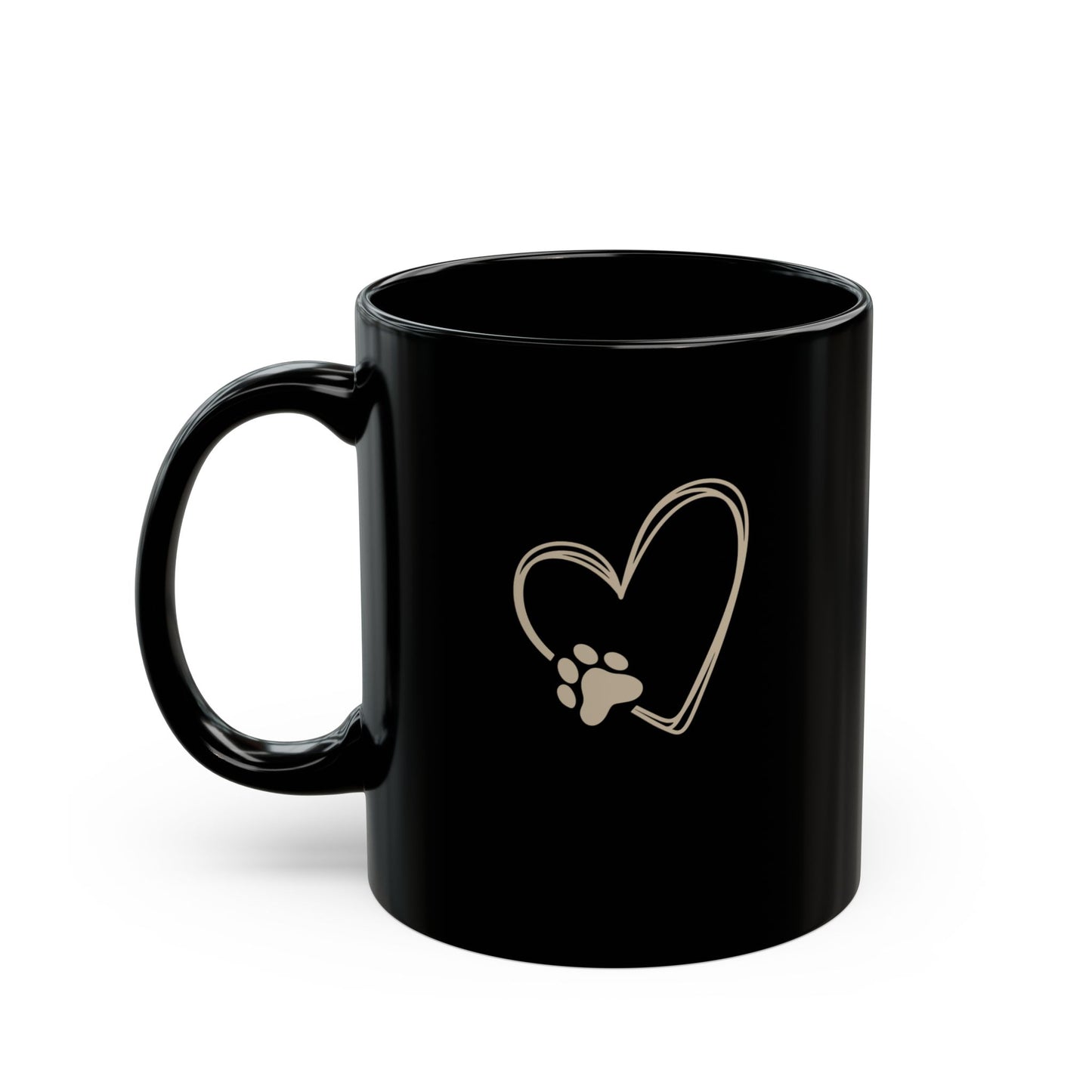 Heart & Paw Print Mug – Fueled by Dog Love