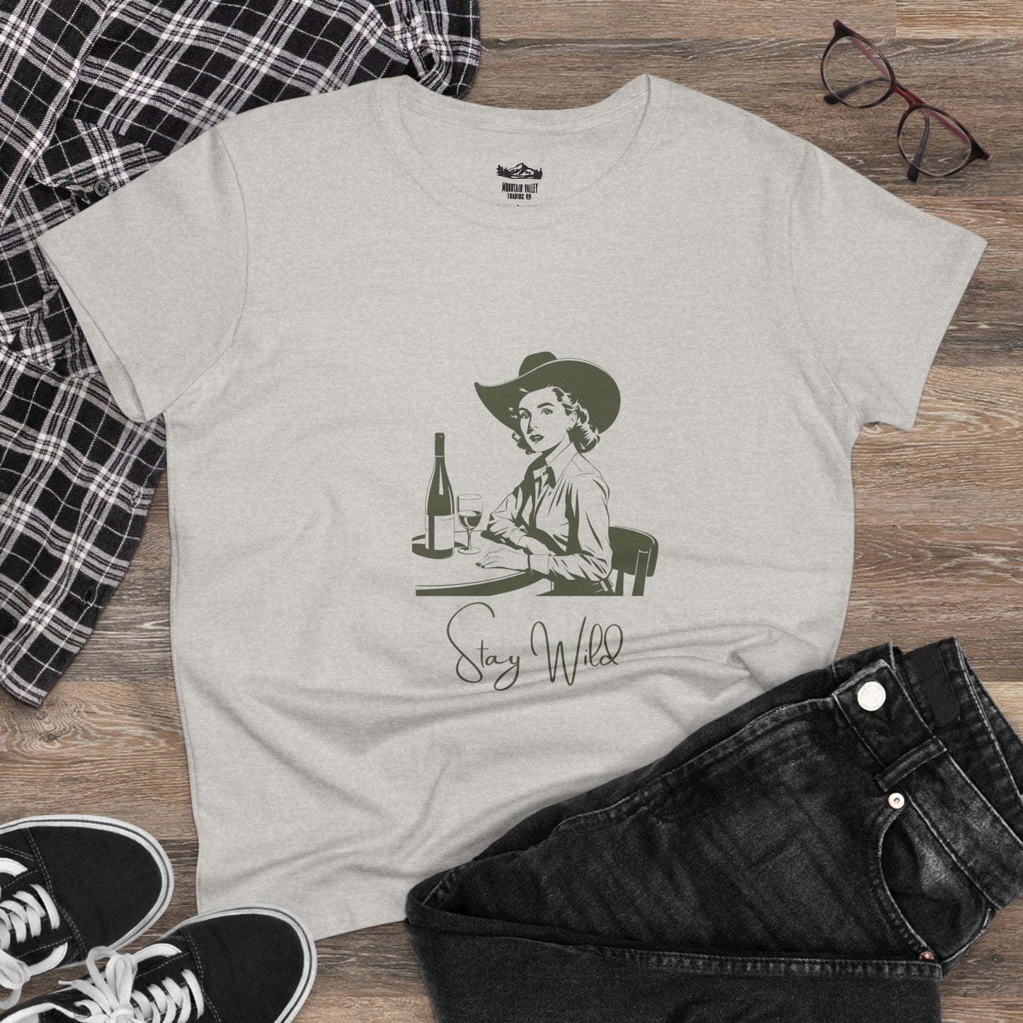 Cowgirl Up & Wine Down Tee