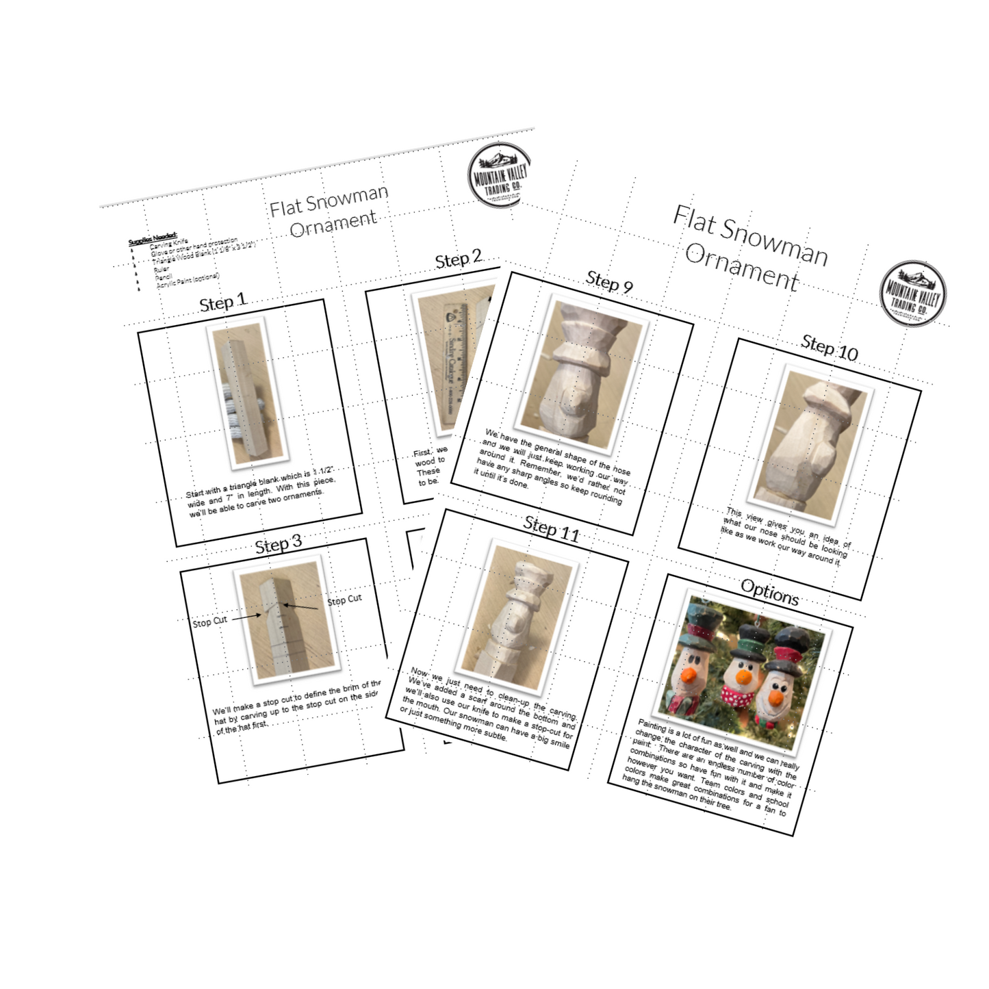 Snowman Ornament Carving Kit