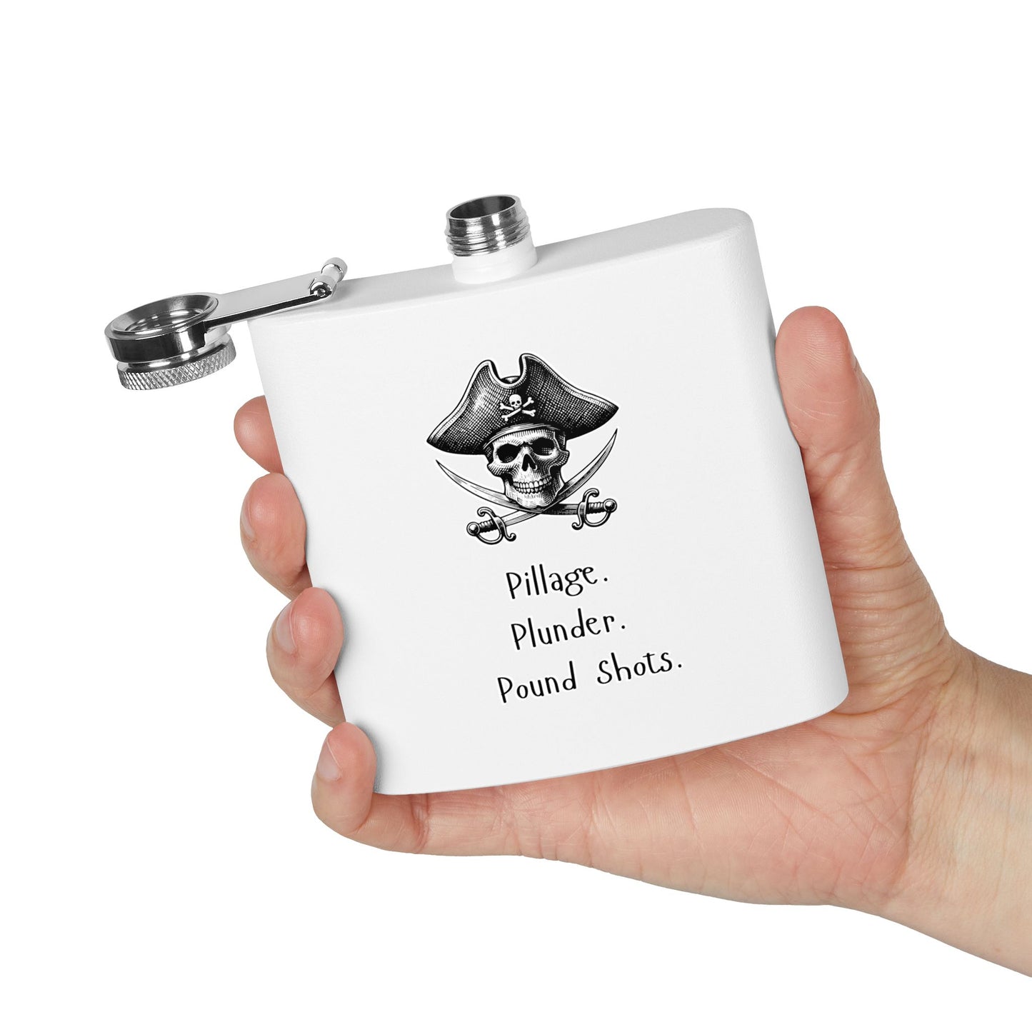 Stainless Steel Flask, 6oz