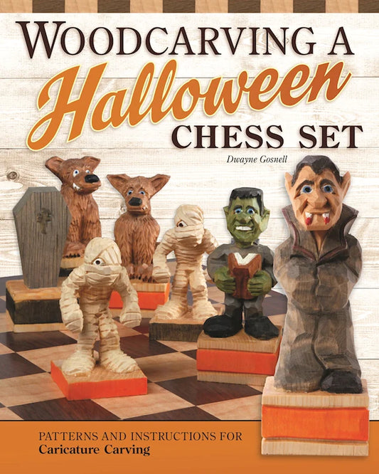 Woodcarving Halloween Chess Set
