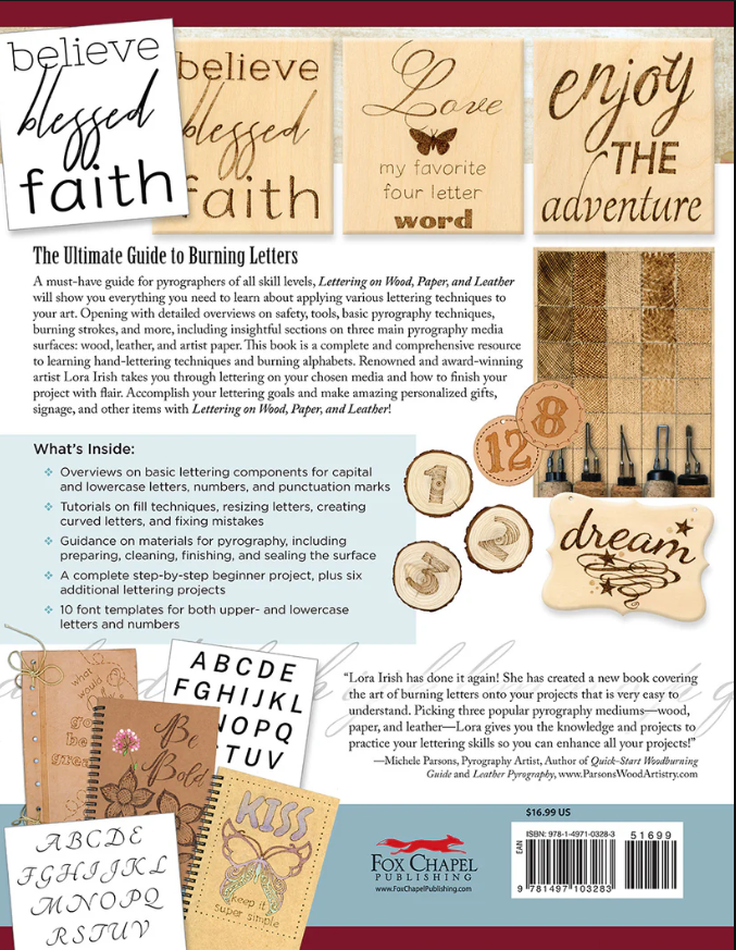 Lettering on Wood, Paper, and Leather