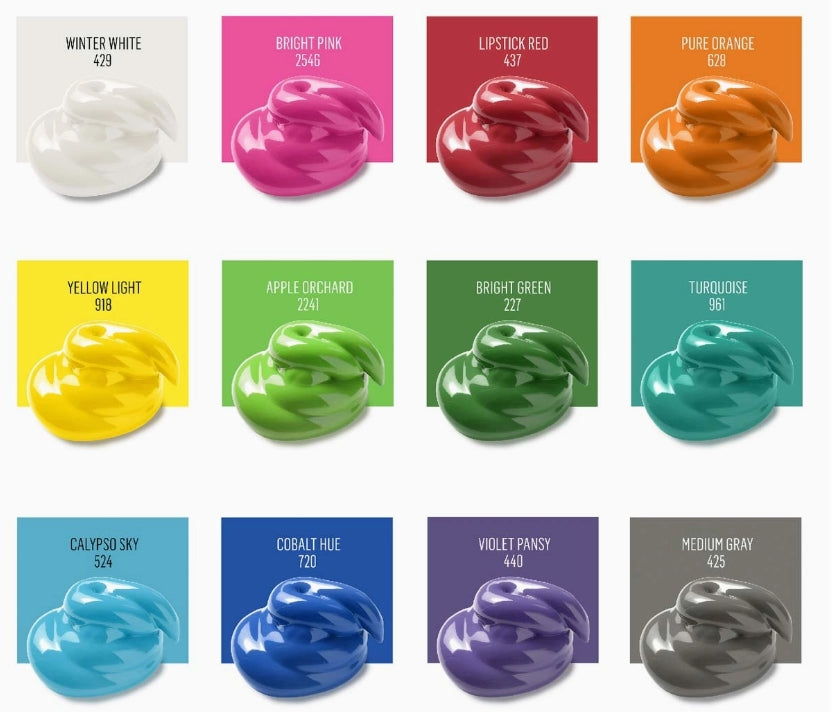 Folkart Matte Acrylic Paint Set Festival 12 Colors