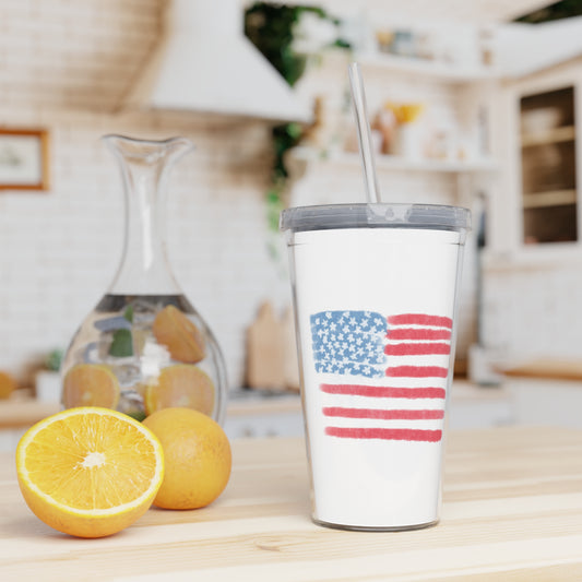 American Flag Tumbler