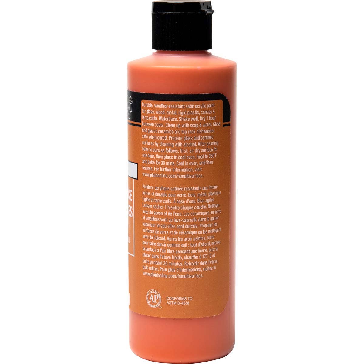 FolkArt Multi-Surface Acrylic Paint - Pure Orange 8oz