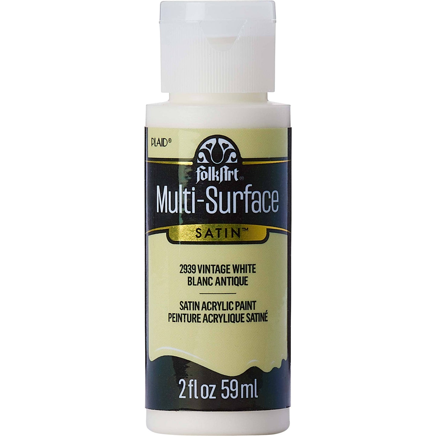 FolkArt Multi-Surface Satin Acrylic Paint - Vintge White 2oz