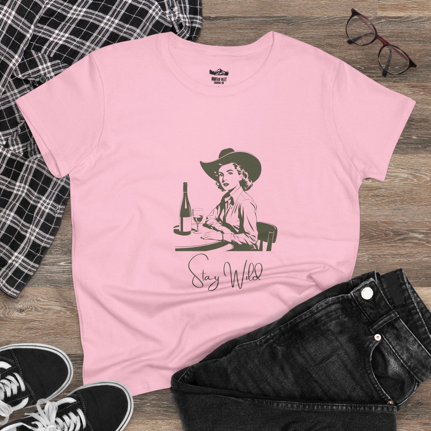 Cowgirl Up & Wine Down Tee