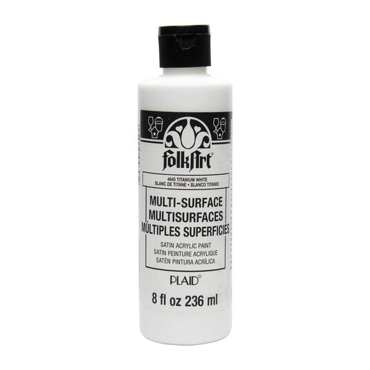 FolkArt Multi-Surface Acrylic Paint 8 oz Titanium White