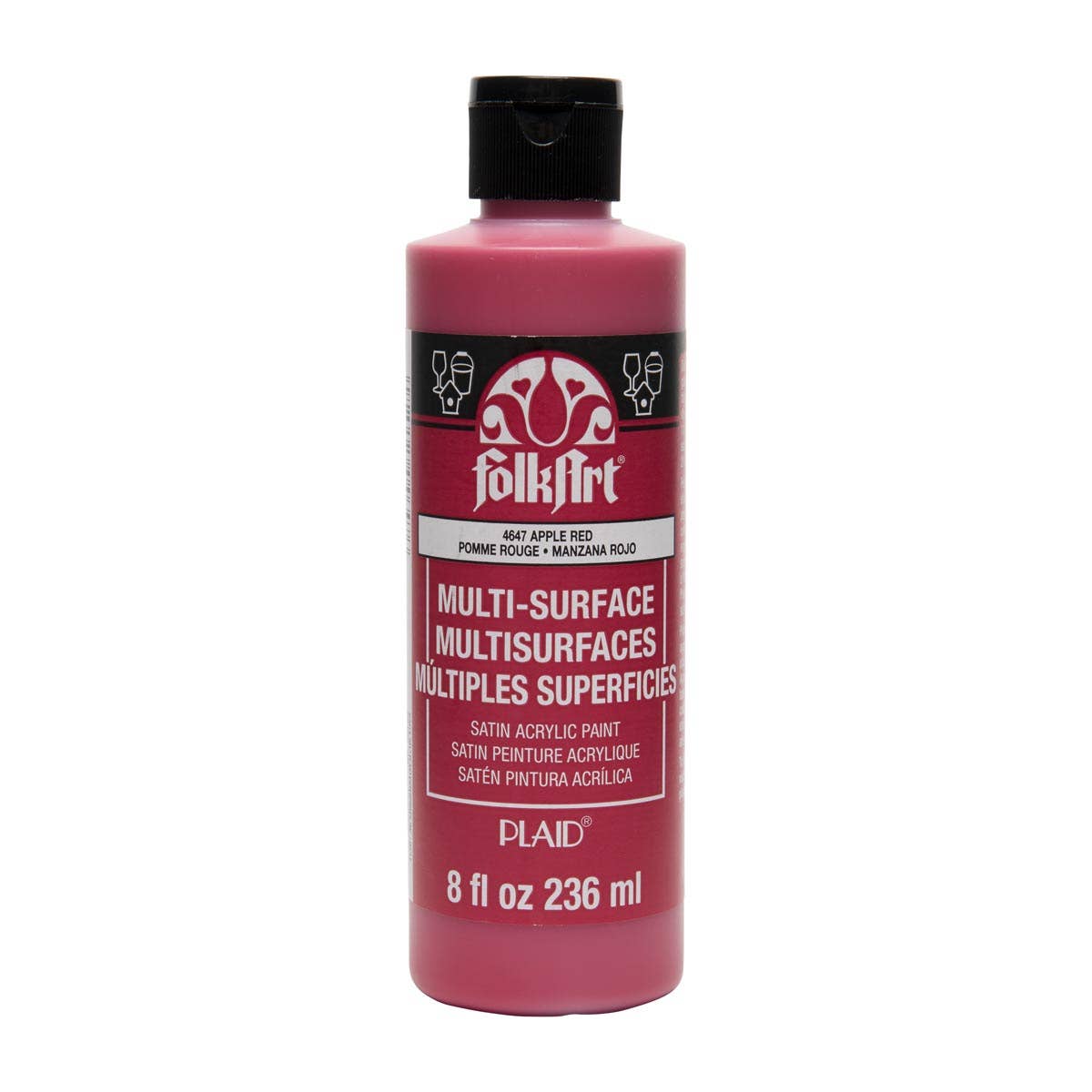 FolkArt Multi-Surface Acrylic Paint - Apple Red 8oz