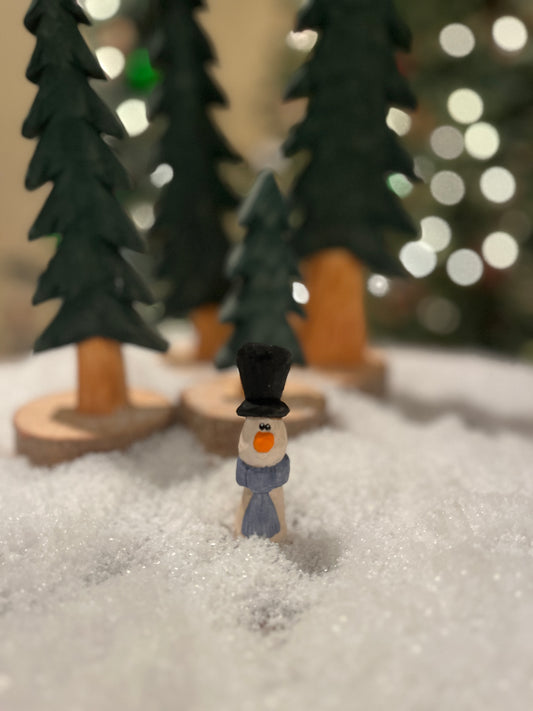 Mini Snowman with Scarf
