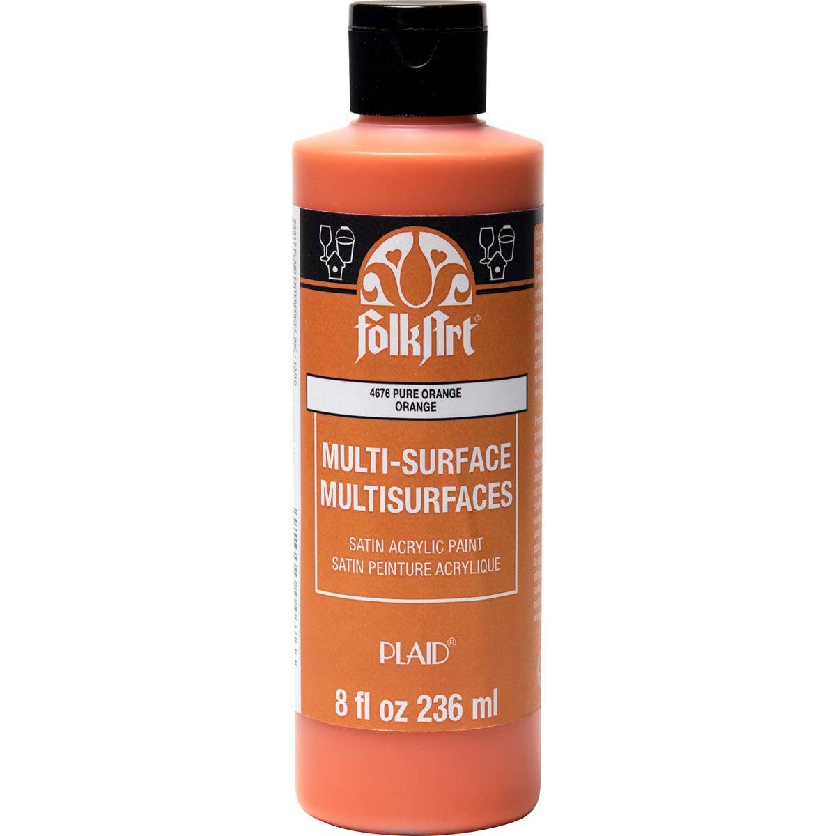 FolkArt Multi-Surface Acrylic Paint - Pure Orange 8oz