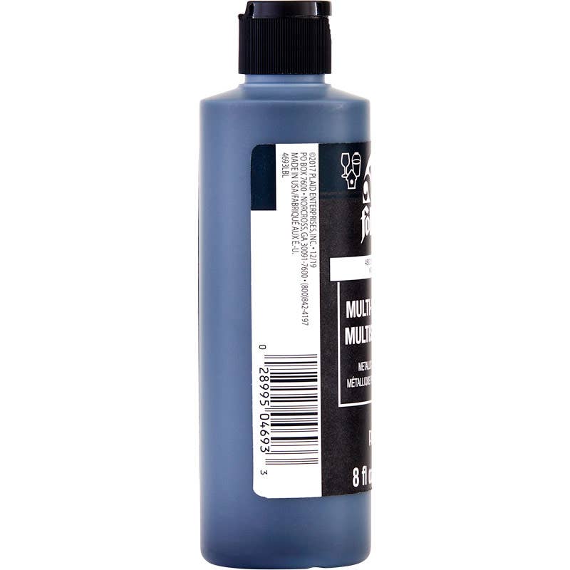 FolkArt Multi-Surface Metallic Paint - Charcoal Black 8oz